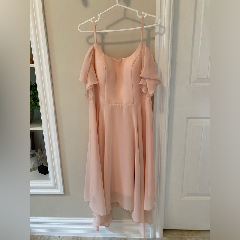 JJs House Peach Pink Bridesmaid Dress - Picture 5 of 7
